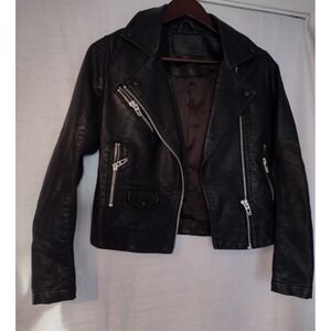 Blank NYC Faux Vegan Leather Easy Rider Moto Biker Jacket–Women's Size XS–Black